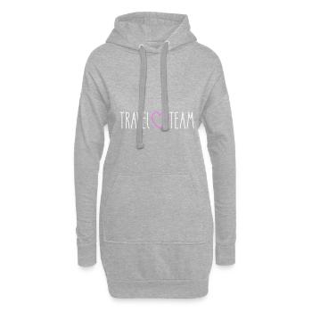 Travel Team Herz - Hoodie-Kleid - Grau meliert - Vorne