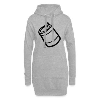 Dose, Medizin, Glas, Produkt - Hoodie-Kleid - Grau meliert - Vorne