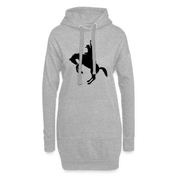 Rodeo de - Sweat-shirt à capuche long Femme - gris chiné - Devant