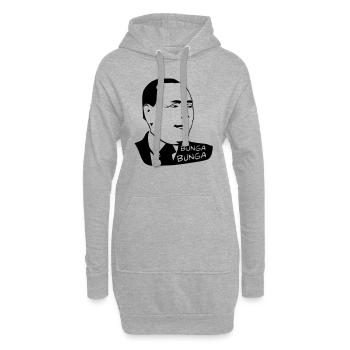 Berlusconi - Hoodie-Kleid - Grau meliert - Vorne
