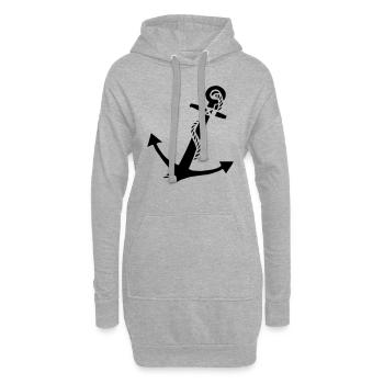 anchor - Hoodie-Kleid - Grau meliert - Vorne