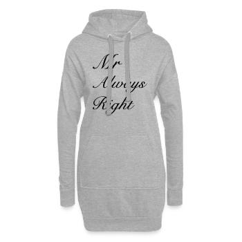 Mr Right - Sweat-shirt à capuche long Femme - gris chiné - Devant