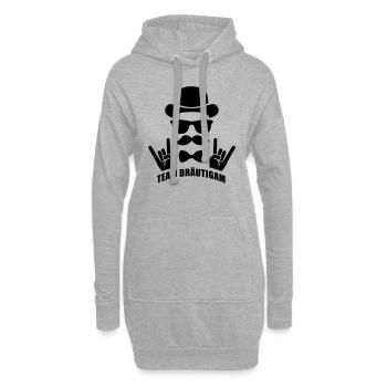 Team Bräutigam - JGA - Hipster - JGA Crew - Hoodie-Kleid - Grau meliert - Vorne