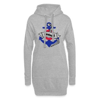 hamburg_1 - Hoodie-Kleid - Grau meliert - Vorne