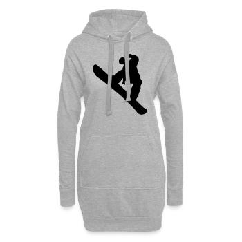 Snowboarding - Hoodie-Kleid - Grau meliert - Vorne