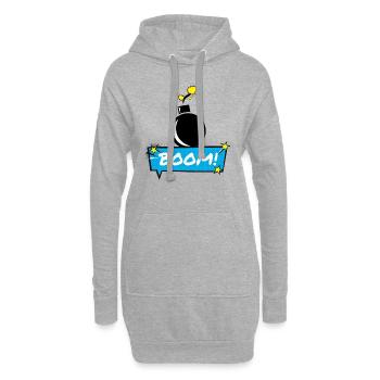Boom Bomb - Hoodie-Kleid - Grau meliert - Vorne