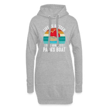 Nautiques voiliers nautiques, voile nautique, voile - Sweat-shirt à capuche long Femme - gris chiné - Devant