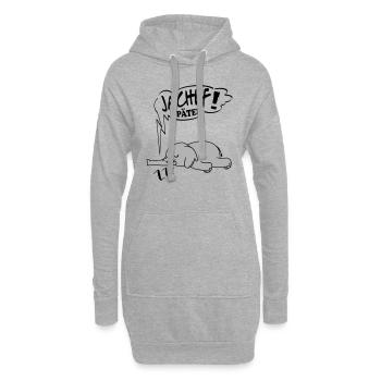 Ja Chef später Elefant Ingnorant Nein Nö Chef - Hoodie-Kleid - Grau meliert - Vorne
