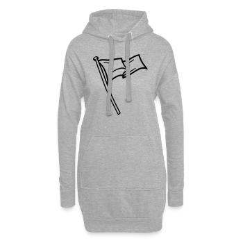 Fahne Wettbewerb Vektor Geschenkidee - Hoodie-Kleid - Grau meliert - Vorne