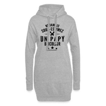 jamais sous estimez un papy bricoleur - Sweat-shirt à capuche long Femme - gris chiné - Devant