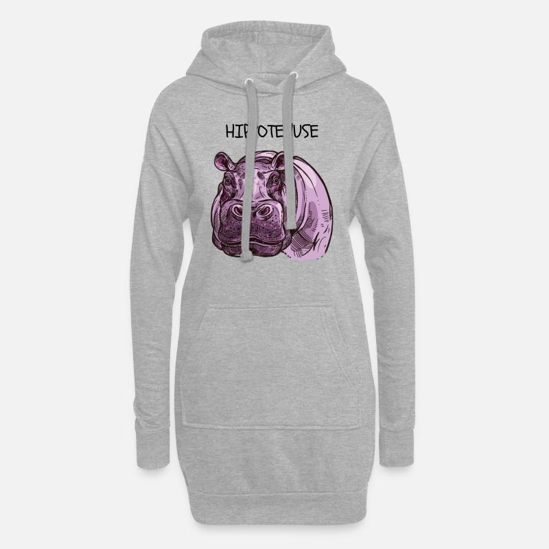 Hippo - Hoodie-Kleid - Grau meliert