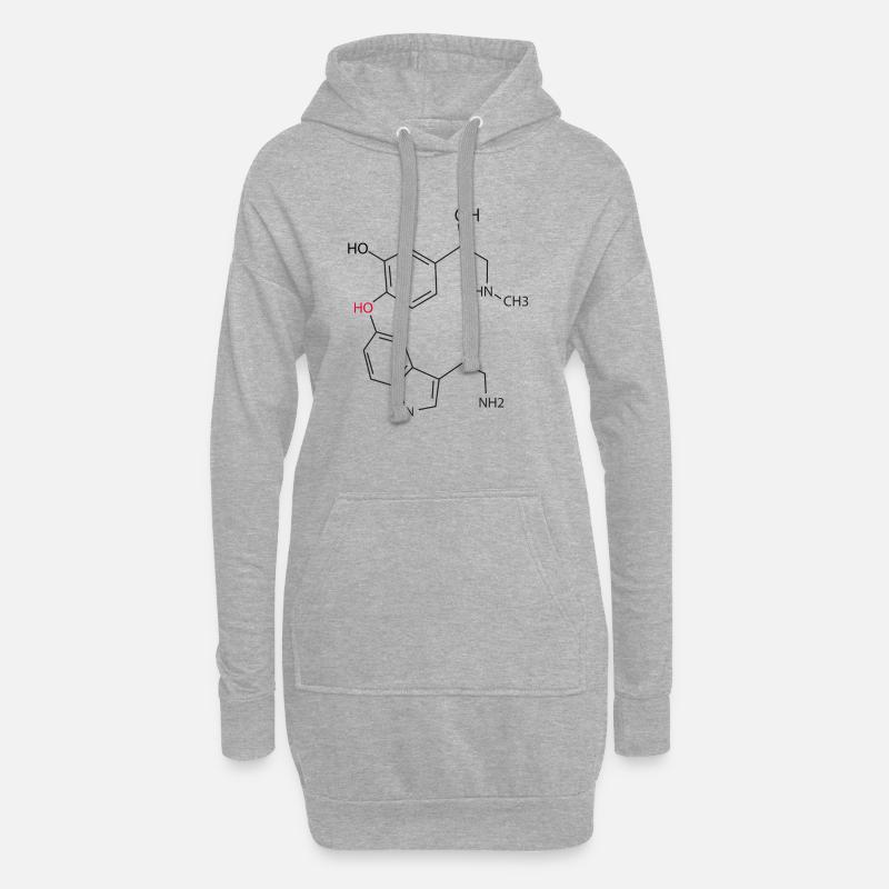 formula chimica - Vestitino con cappuccio - grigio melange