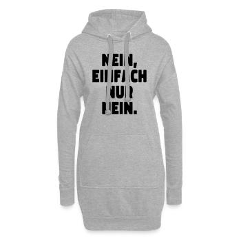 Nein, einfach nur nein! ADHS - Hoodie-Kleid - Grau meliert - Vorne