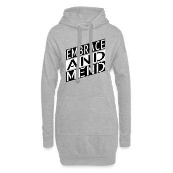 holistic healing supportive community - Hoodie-Kleid - Grau meliert - Vorne