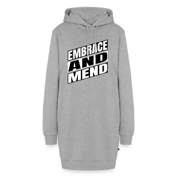 sayings healing support system quote - Hoodie-Kleid - Grau meliert - Vorne
