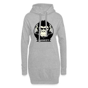 Gankey Monkey - Hoodie-Kleid - Grau meliert - Vorne