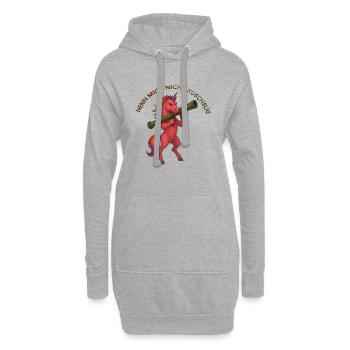 Nicht Kuschelig - Hoodie-Kleid - Grau meliert - Vorne