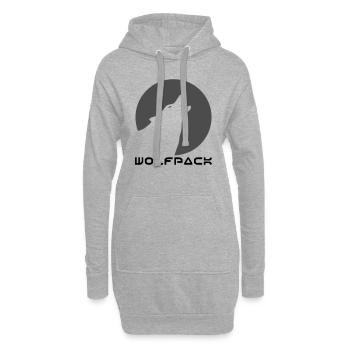 wolfpack_1 - Hoodie-Kleid - Grau meliert - Vorne