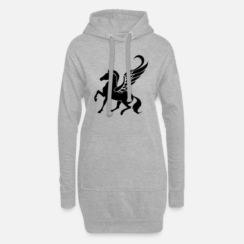 Pegasus - Hoodie-Kleid - Grau meliert