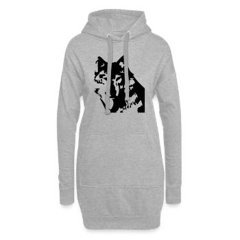 wolf - Hoodie-Kleid - Grau meliert - Vorne