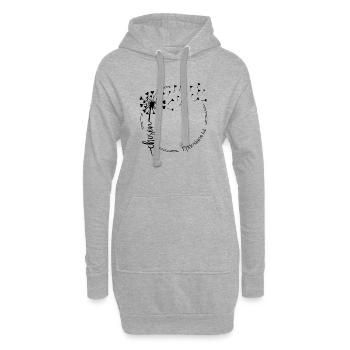 Christian Dandelion design choisi Éphésiens 1:4 - Sweat-shirt à capuche long Femme - gris chiné - Devant