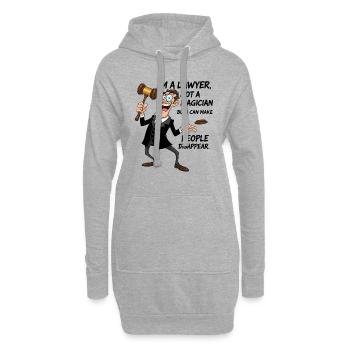 Avocat magicien dicton | Drôle de cadeau jurassique - Sweat-shirt à capuche long Femme - gris chiné - Devant