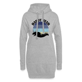 Daddy bear - Hoodie-Kleid - Grau meliert - Vorne