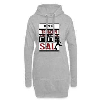 Futsal Trainerin Beste Futsaltrainerin Team - Hoodie-Kleid - Grau meliert - Vorne