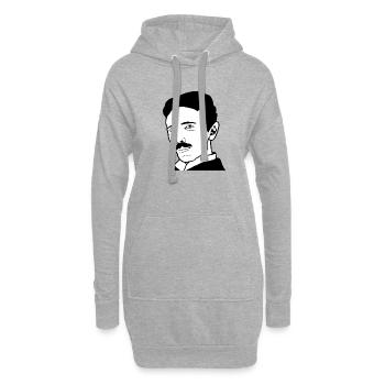 Nikola Energy Frequency Vibration Design - Sweat-shirt à capuche long Femme - gris chiné - Devant