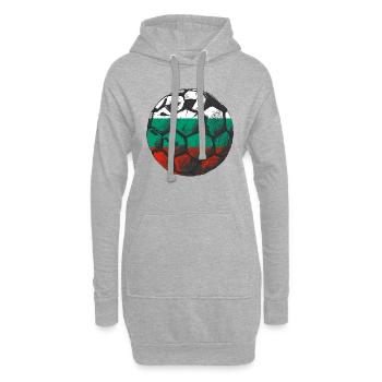 Drapeau bulgare Drapeau bulgare Sables d’or - Sweat-shirt à capuche long Femme - gris chiné - Devant