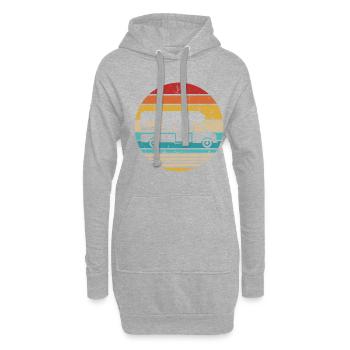 Wohnmobil - Hoodie-Kleid - Grau meliert - Vorne