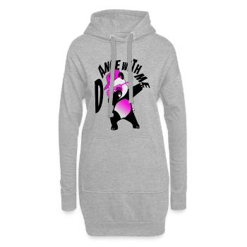Danse du panda - Sweat-shirt à capuche long Femme - gris chiné - Devant