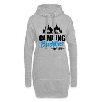 Camping - Hoodie-Kleid - Grau meliert - Vorne