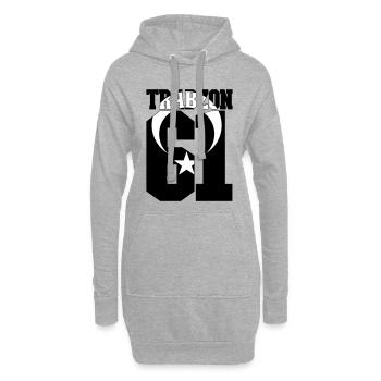 Trabzon 61Türkei Flagge - Hoodie-Kleid - Grau meliert - Vorne