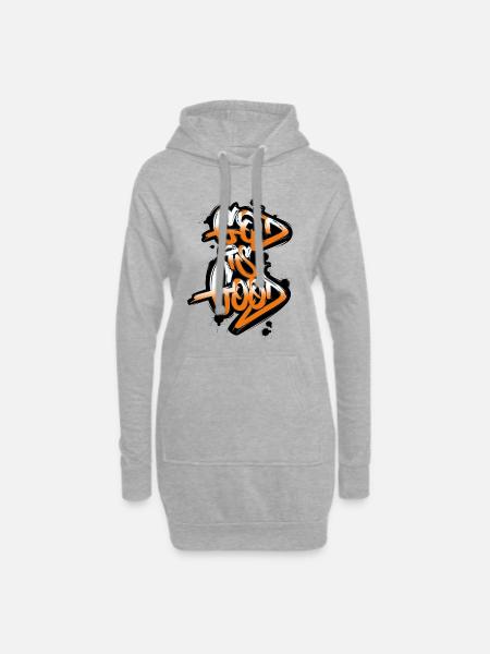 God is Good Graffiti - Urban Faith Style! - Hoodie-Kleid - Grau meliert