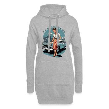 Classic Cars 1950 - Hoodie-Kleid - Grau meliert - Vorne