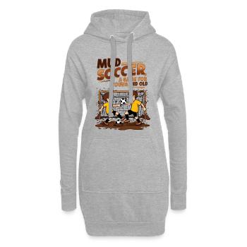 Mud football - Hoodie Dress - heather grey - Front