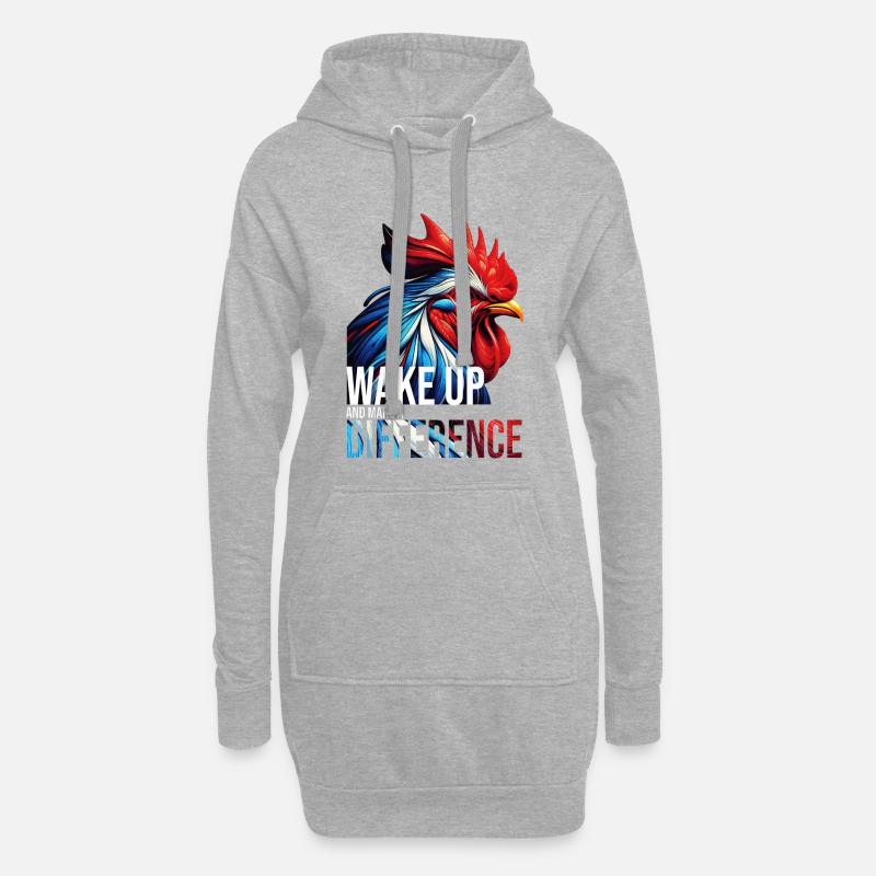 WAKE UP AND MAKE A DIFFERENCE-DB - Hoodie Dress - heather grey
