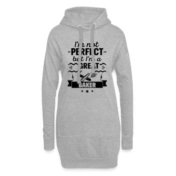Je ne suis pas parfait mais je suis un grand boulanger - Sweat-shirt à capuche long Femme - gris chiné - Devant