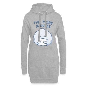 Fünf weitere Minuten Wolkenumarmung - Hoodie-Kleid - Grau meliert - Vorne