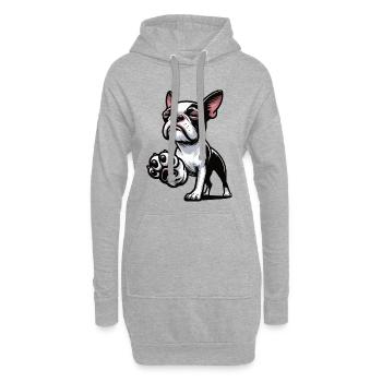 Boston Terrier Boston terrier besitzer Bosti - Hoodie-Kleid - Grau meliert - Vorne