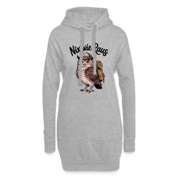 Waldabenteurer Eulenwanderer - Hoodie-Kleid - Grau meliert - Vorne