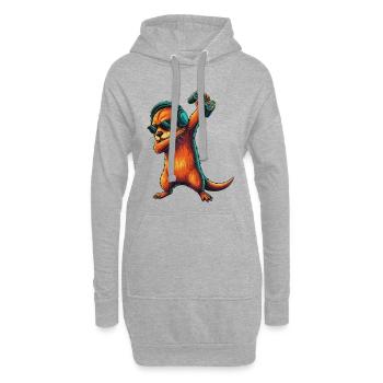 Joueur Otter jouant à des jeux vidéo Art - Sweat-shirt à capuche long Femme - gris chiné - Devant