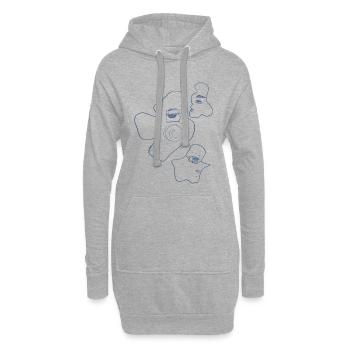 Erschütternde Schönheit - Hoodie-Kleid - Grau meliert - Vorne