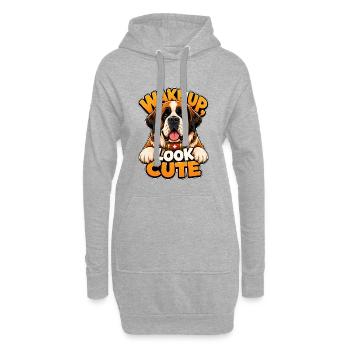 Sankt Bernhard - Hoodie-Kleid - Grau meliert - Vorne