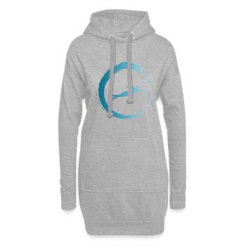 Schwimmer schwimmen Bademeister - Hoodie-Kleid - Grau meliert - Vorne
