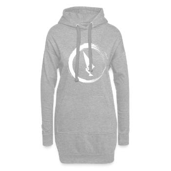 Windsurfen - Hoodie-Kleid - Grau meliert - Vorne