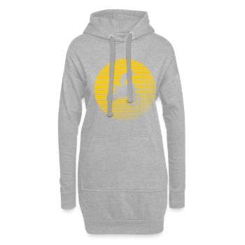 Motocross - Hoodie-Kleid - Grau meliert - Vorne