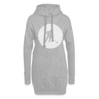 hockey sur glace - Sweat-shirt à capuche long Femme - gris chiné - Devant