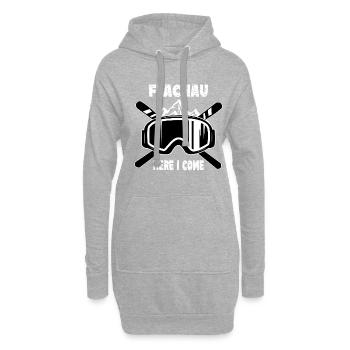 Flachau Skiurlaub Skipiste - Hoodie-Kleid - Grau meliert - Vorne
